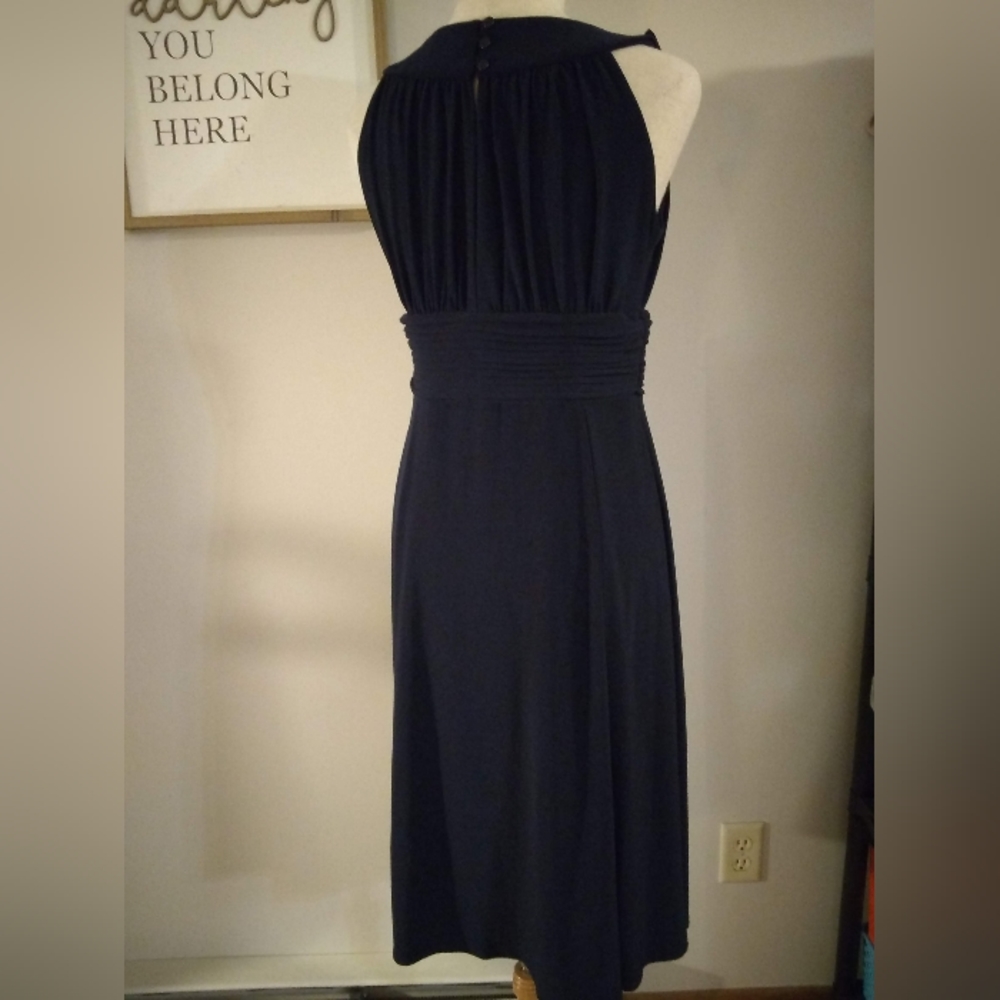 Signature by Sangria keyhole midi navy dress, 8 - Picture 5 of 10